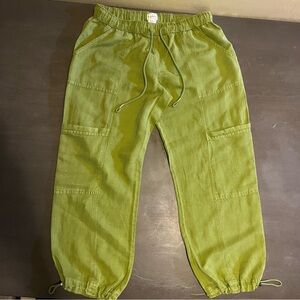 Nicole Miller Apple Green Drawstring Pants